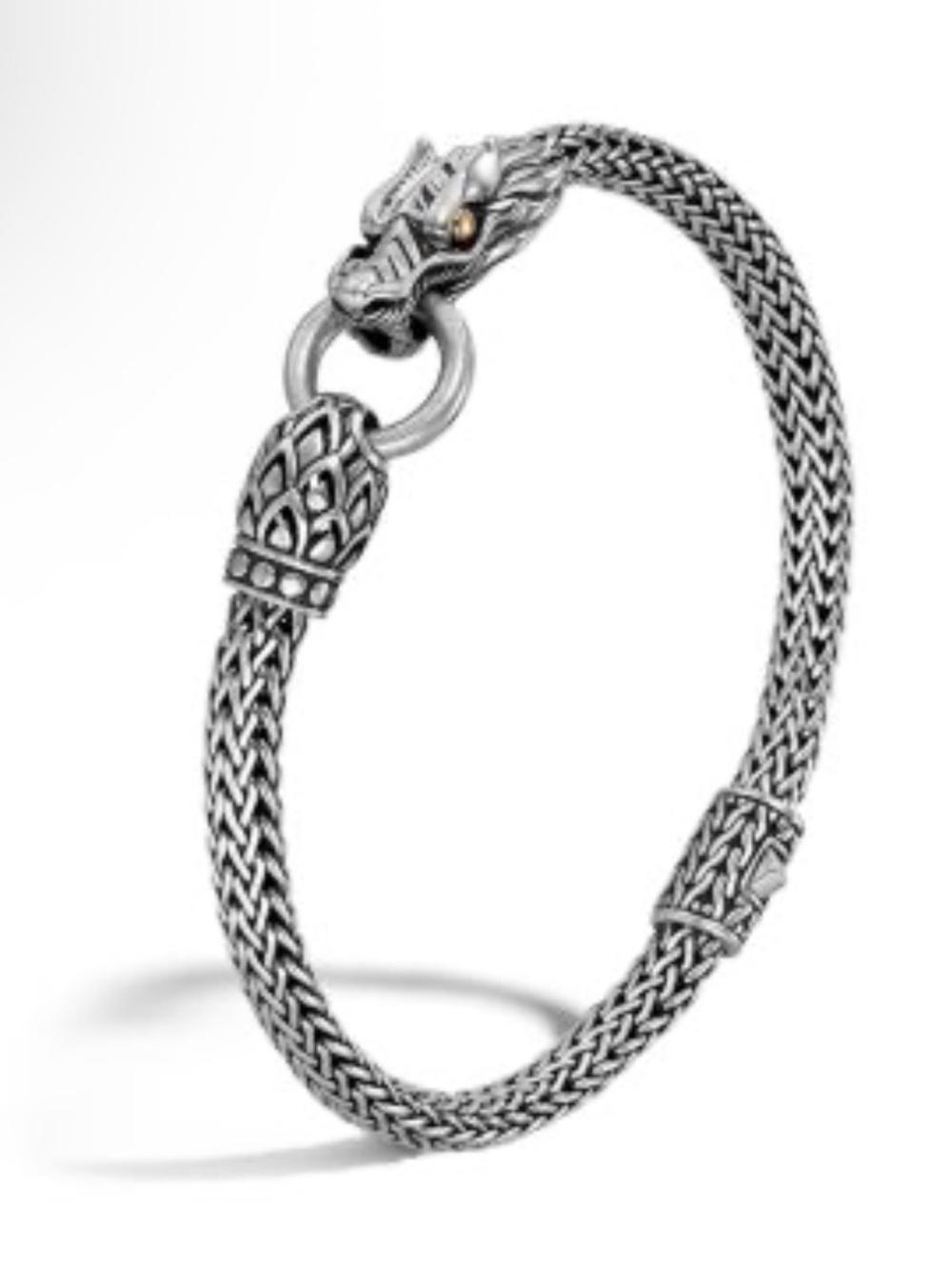 John Hardy Naga Gold and Silver Dragon Station Chain Bracelet